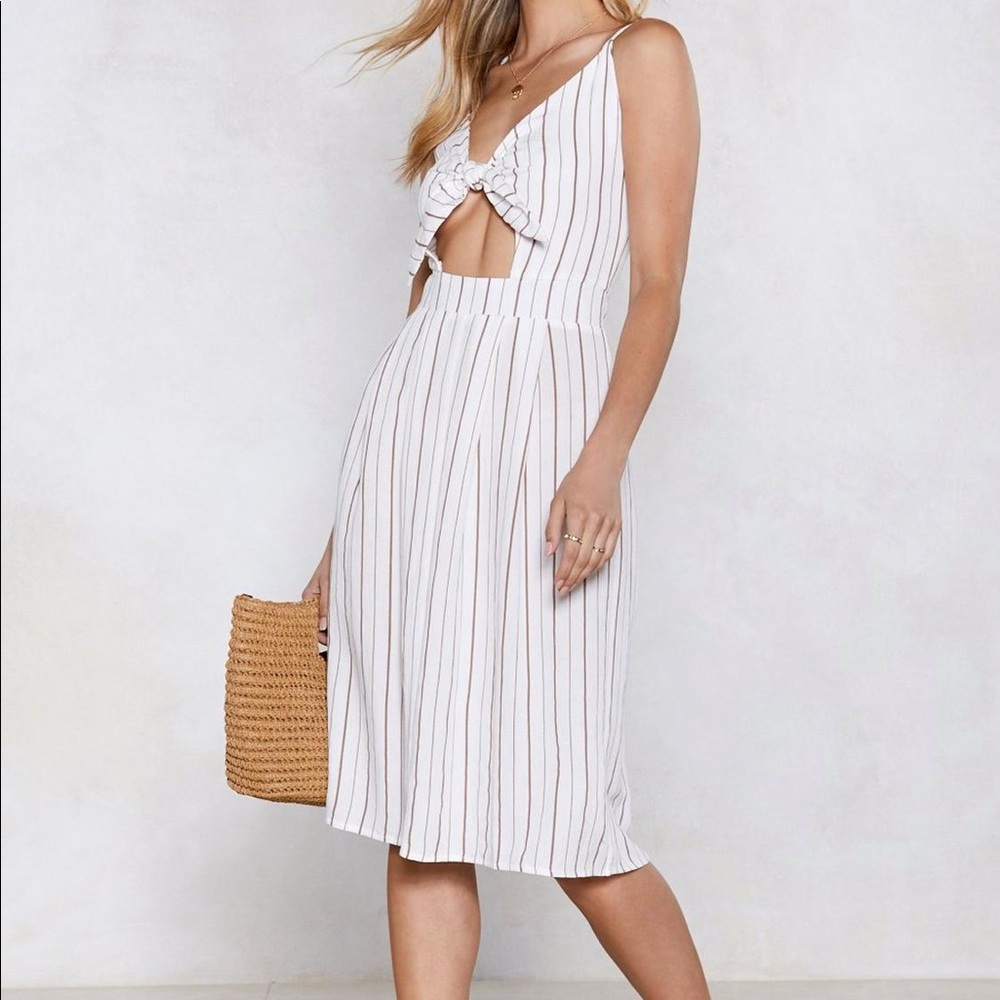 Clean cut midi dress
